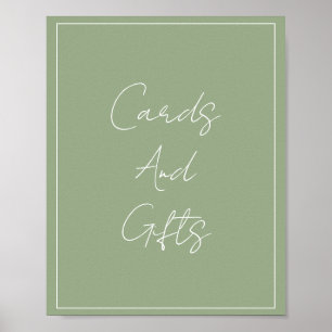 Affiche Sage Green Elegant Fête des mariées Mariage person