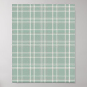 Affiche Sage Green En vichy