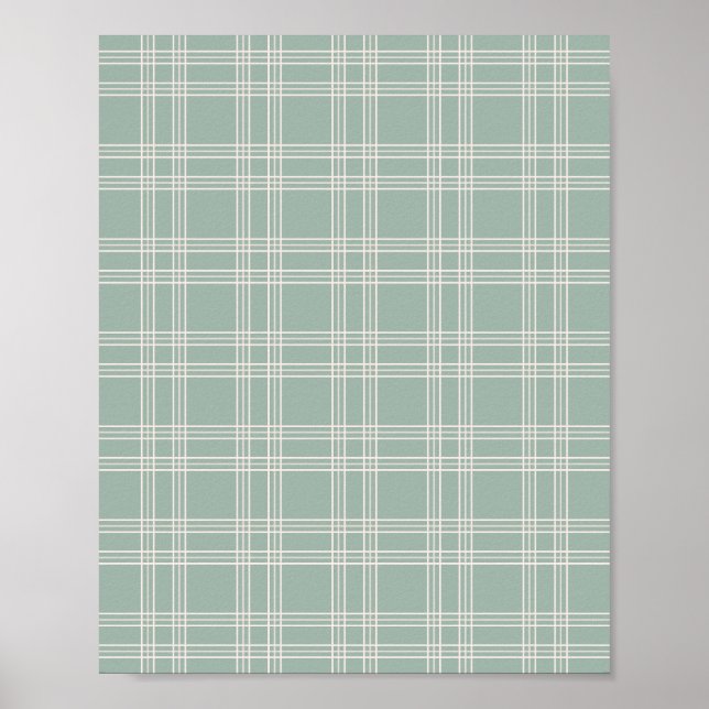Affiche Sage Green En vichy (Devant)