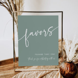 Affiche Sage Green Faveur Signer Moderne Minimaliste Douch