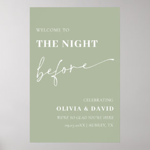 Affiche Sage Green La Nuit Avant Le Dîner De La Répétition