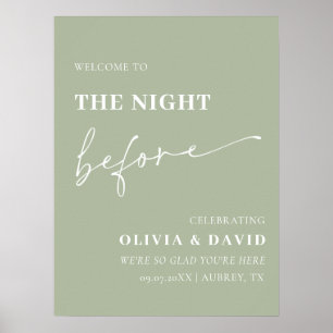 Affiche Sage Green La Nuit Avant Le Dîner De La Répétition