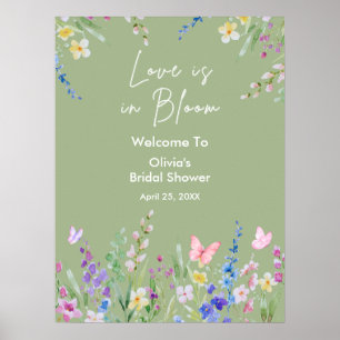 Affiche Sage Green Love is in Bloom Enterrement de Vie de