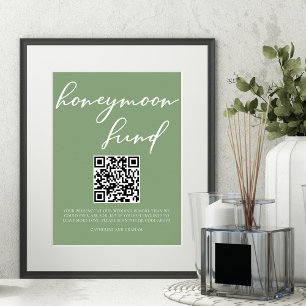 Affiche Sage Green Mariage Honmoon Fund QR Code