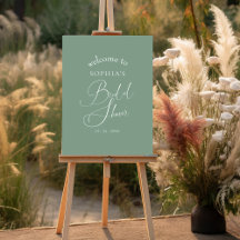 Sage Green Minimaliste Élégante Fête des mariées