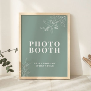 Affiche Sage Green Photo Booth Signal Mariage