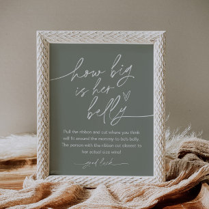 Affiche SAGE Green Quelle est la taille de son ventre Baby