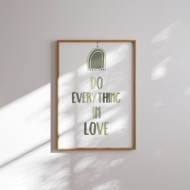 Affiche Sage green Tout faire dans l'affiche amour (Créateur téléchargé)