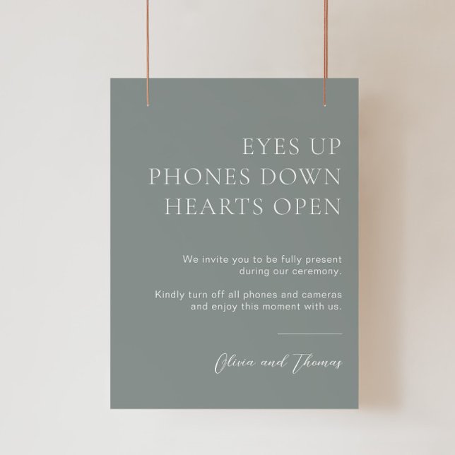 Affiche Sage Green Unplugged Mariage Cérémonie (Créateur téléchargé)