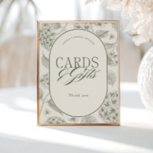 Sage Hydrangea Bridal Shower Cards Gifts