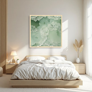 Affiche Sage Lace Lichen Abstrait - biologique moderne