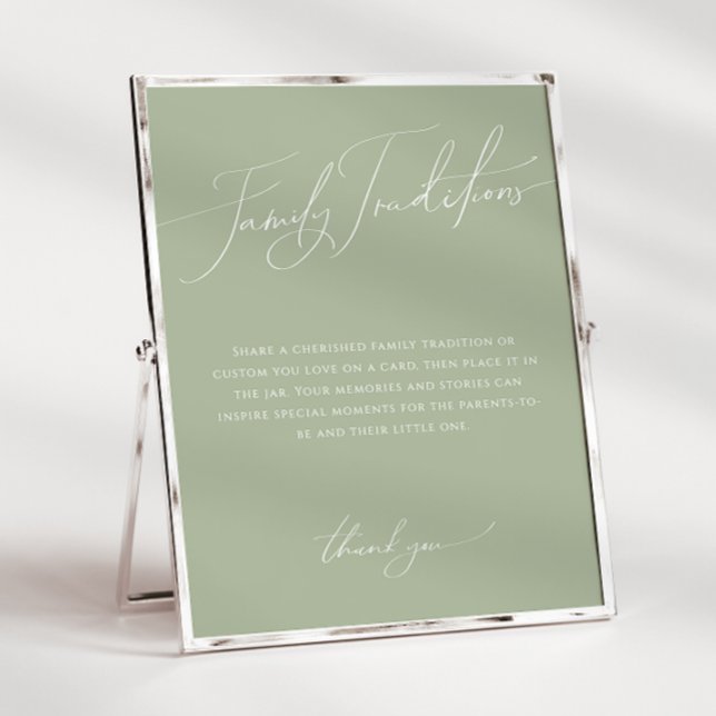 Affiche Sage lunaire Vert Traditions familiales Signe (Créateur téléchargé)