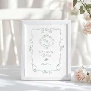 Affiche Sage Rocking cheval Chinoiserie Cartes et cadeaux