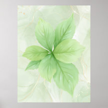Sage Vert aquarelle Botanique Minimaliste Boho