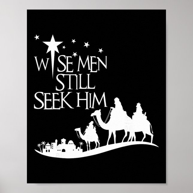Affiche Sages cherchent encore Lui Noël chrétien Jésus  (Devant)