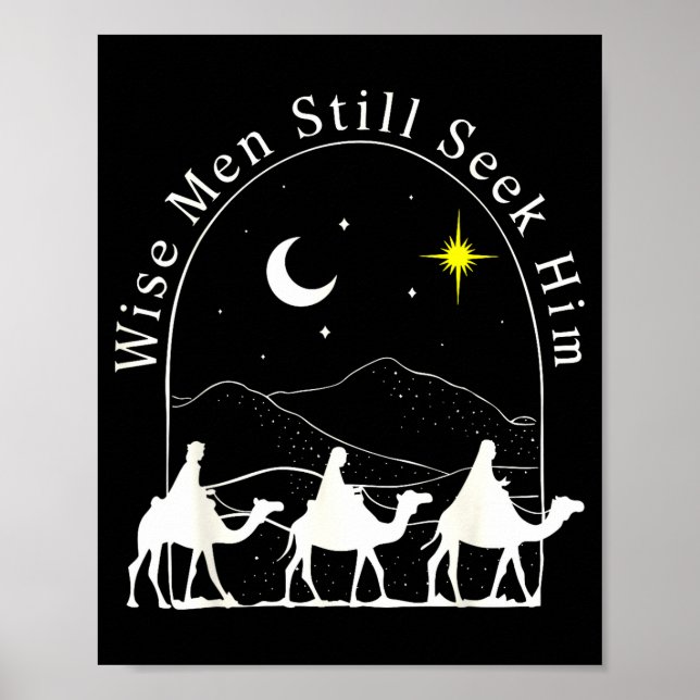 Affiche Sages chrétiens Noël Jésus Scène de la Nativité  (Devant)