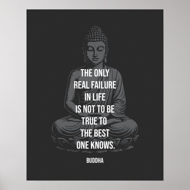 Affiche Sagesse de Bouddha : Fidèle à votre meilleur soi (Devant)