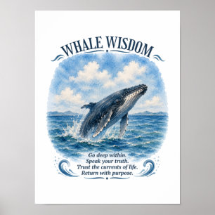 Affiche Sagesse de la baleine : Faire confiance aux couran