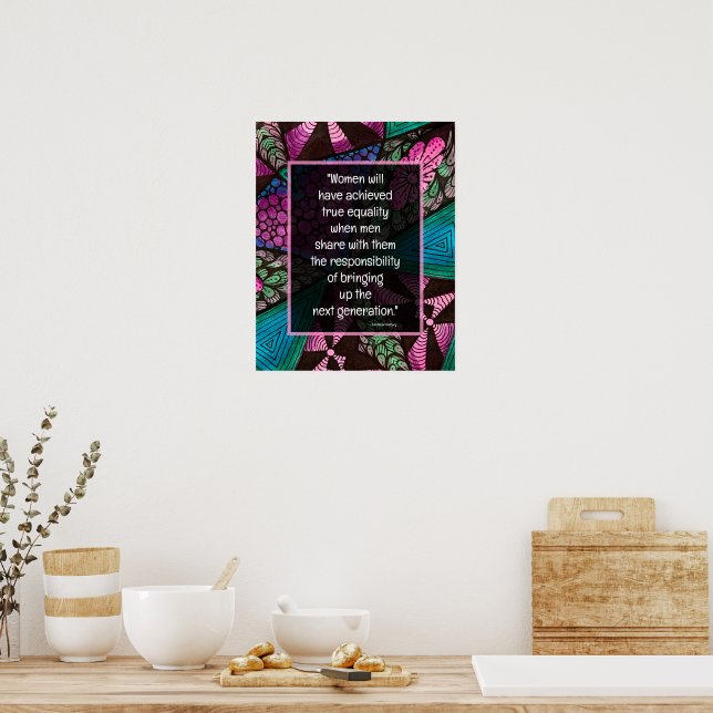 Affiche Sagesse de RBG Citations féministes de Ruth Bader  (Cuisine)