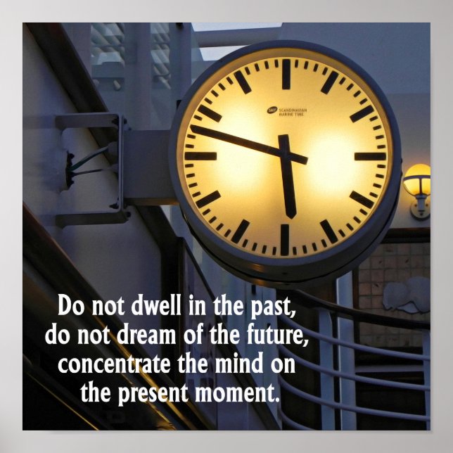 Affiche Sagesse du temps Penser à l'affiche d'art (Devant)