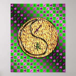 Affiche Sagittaire et chèvre de feu