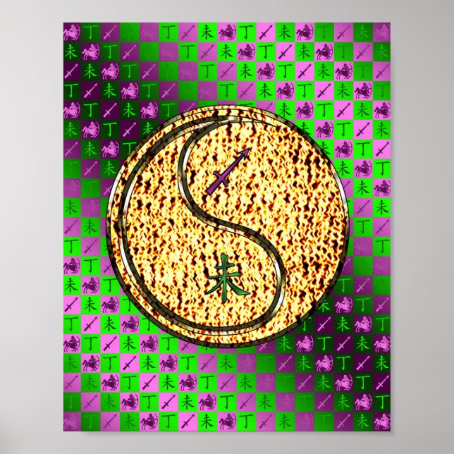 Affiche Sagittaire et chèvre de feu (Devant)