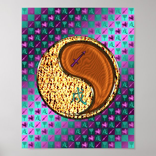 Affiche Sagittaire et chien de bois (Devant)