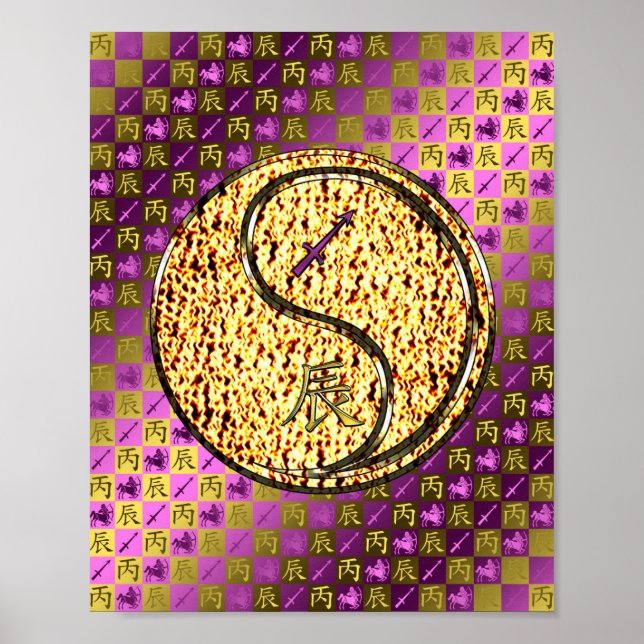 Affiche Sagittaire et Dragon de feu (Devant)