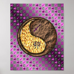 Affiche Sagittaire et lapin de Terre