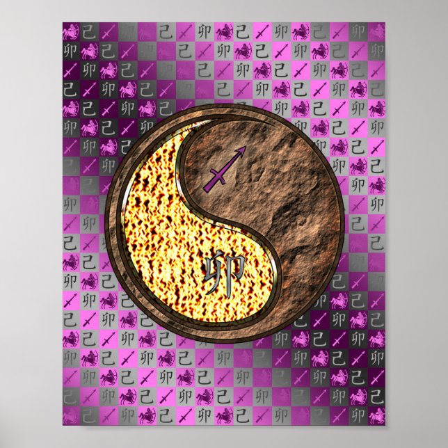 Affiche Sagittaire et lapin de Terre (Devant)