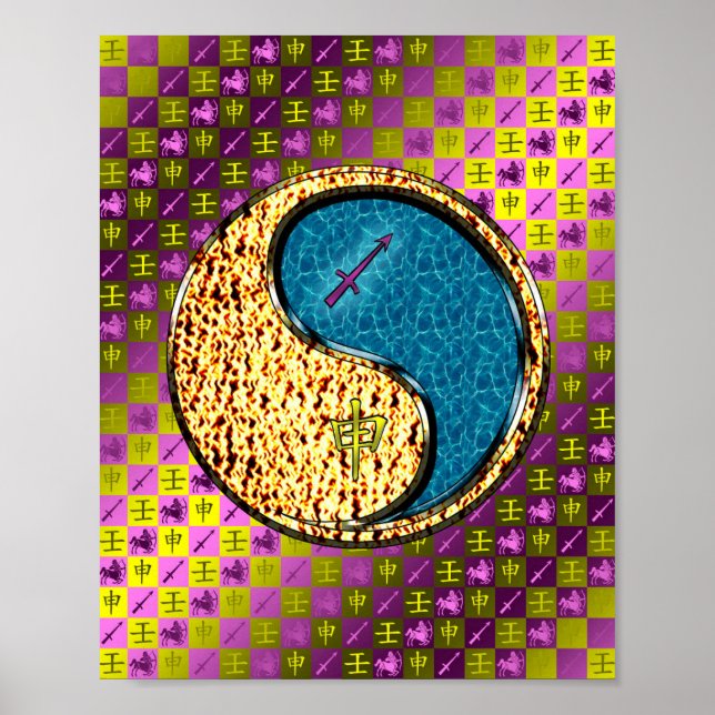 Affiche Sagittaire et singe de l'eau (Devant)