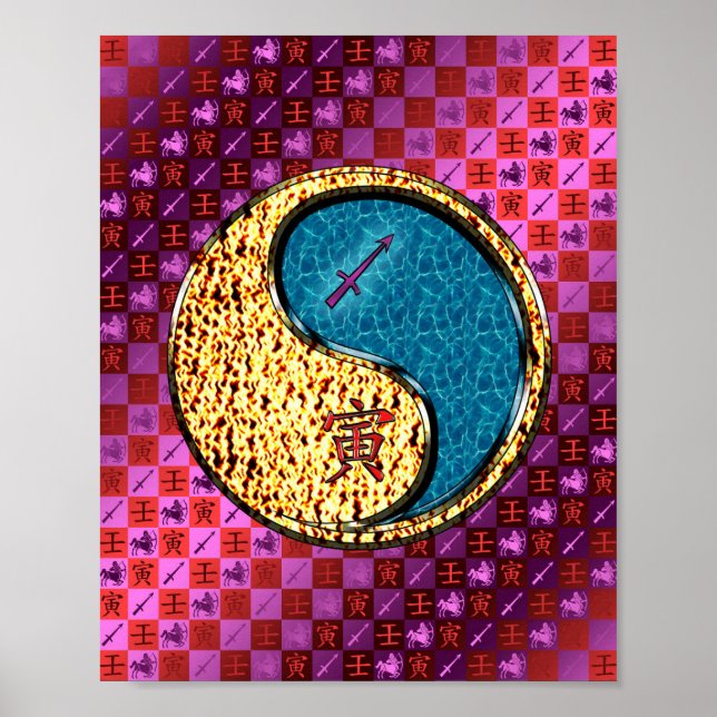 Affiche Sagittaire et tigre d'eau (Devant)