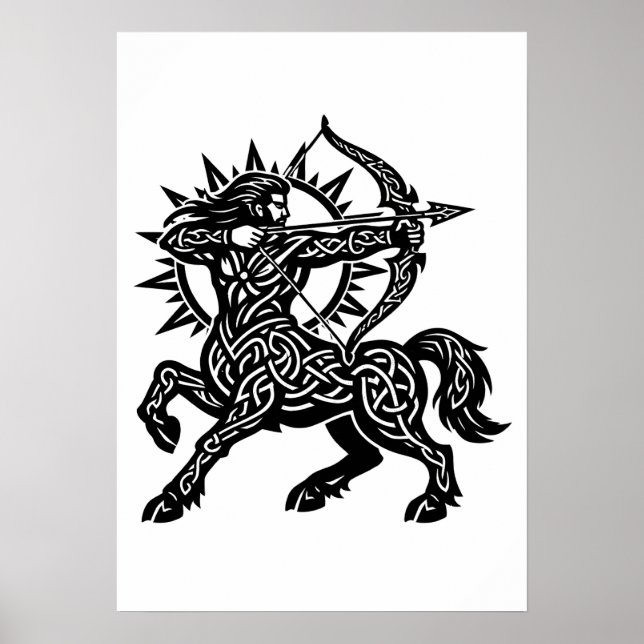 Affiche Sagittaire — L'Archer par BurnsInHell (Devant)