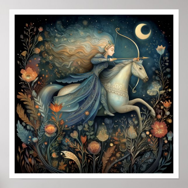 Affiche Sagittaire Signe du zodiaque Astrologie Céleste (Devant)