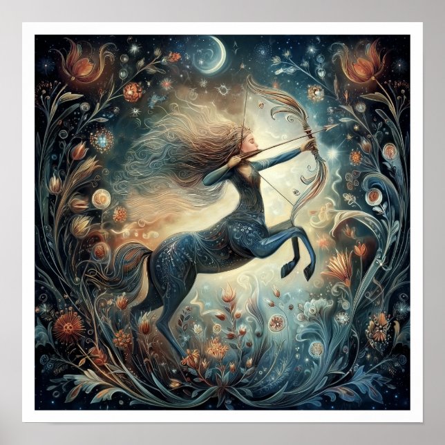 Affiche Sagittaire Signe du zodiaque Astrologie Céleste (Devant)