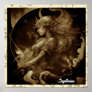 Affiche Sagittarie Signe Mur Art