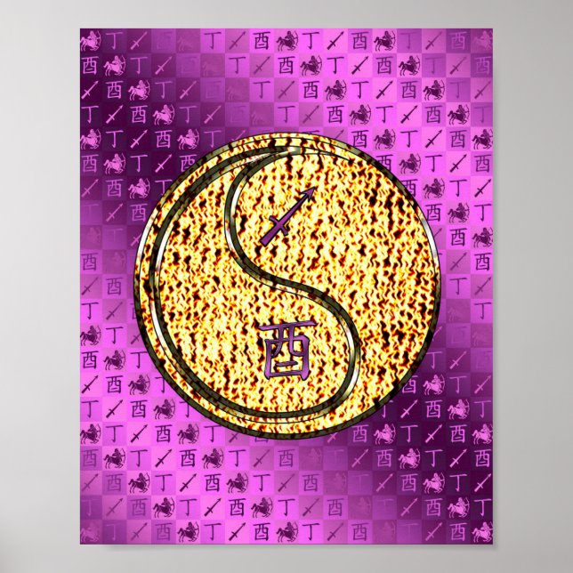 Affiche Sagittarius et coq de feu (Devant)