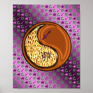 Affiche Sagittarius et lapin de bois