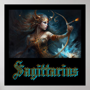 Affiche Sagittarius signe zodiaque