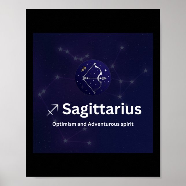 Affiche Sagittarius Sticker Signe Zodiac (Devant)