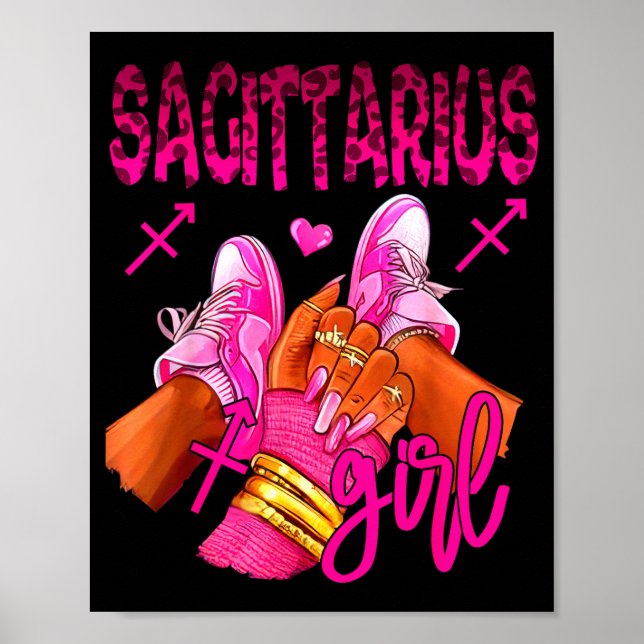 Affiche Sagittarius Zodiac Sign Birthday Queens Horoscope  (Devant)