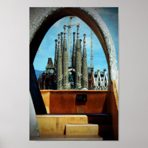 Affiche Sagrada Familia Barcelone Catalogne Espagne