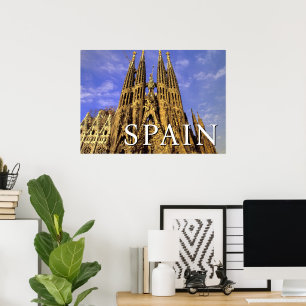 Affiche Sagrada Familia Barcelone, Espagne