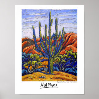 Affiche "Saguaro près des ruines de Romero"