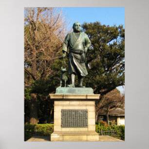 Affiche Saigo Takamori (Le Dernier Samurai) & Statue du Ch