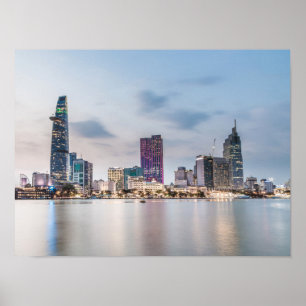 Affiche Saigon (Ho Chi Minh Ville) HCMC Viêt Nam souvenir