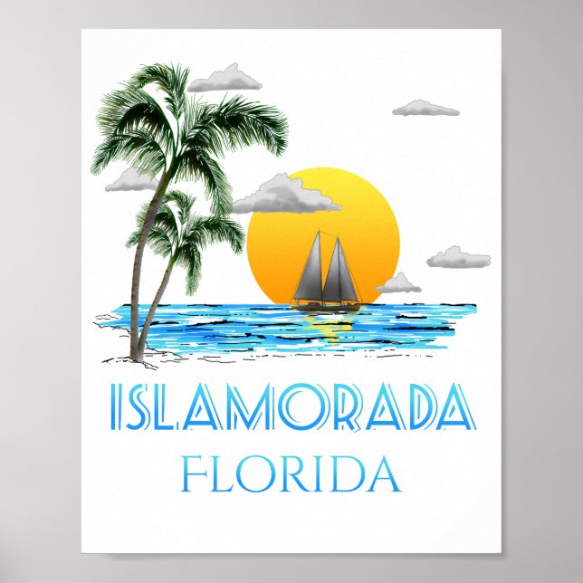 Affiche Sailing Islamorada Florida Keys (Devant)