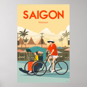 Affiche Saingon Vietnam travel, affiche, autocollant, Sain