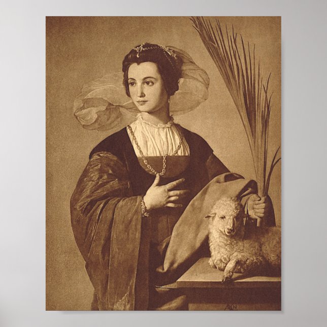 Affiche Saint Agnes par Alonso Cano (Devant)