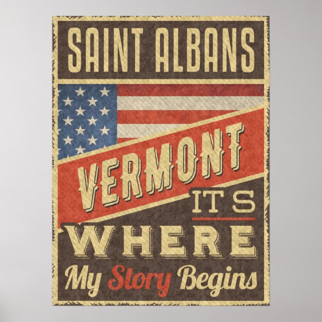 Affiche Saint Albans Vermont (Devant)
